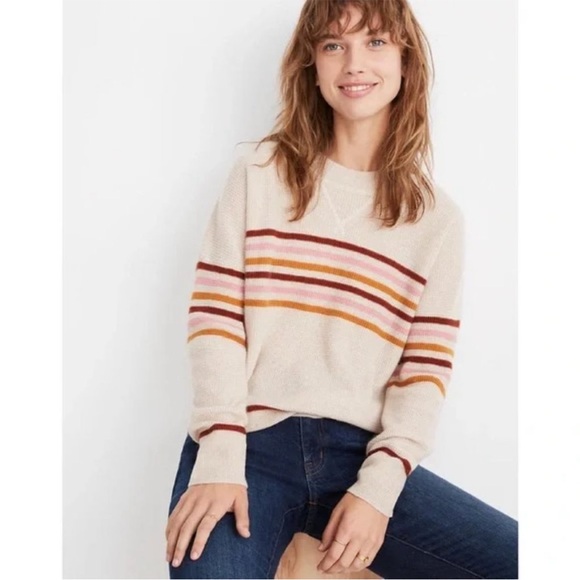 Madewell Sweaters - NWOT Madewell Cashmere Striped Sweater Sweatshirt